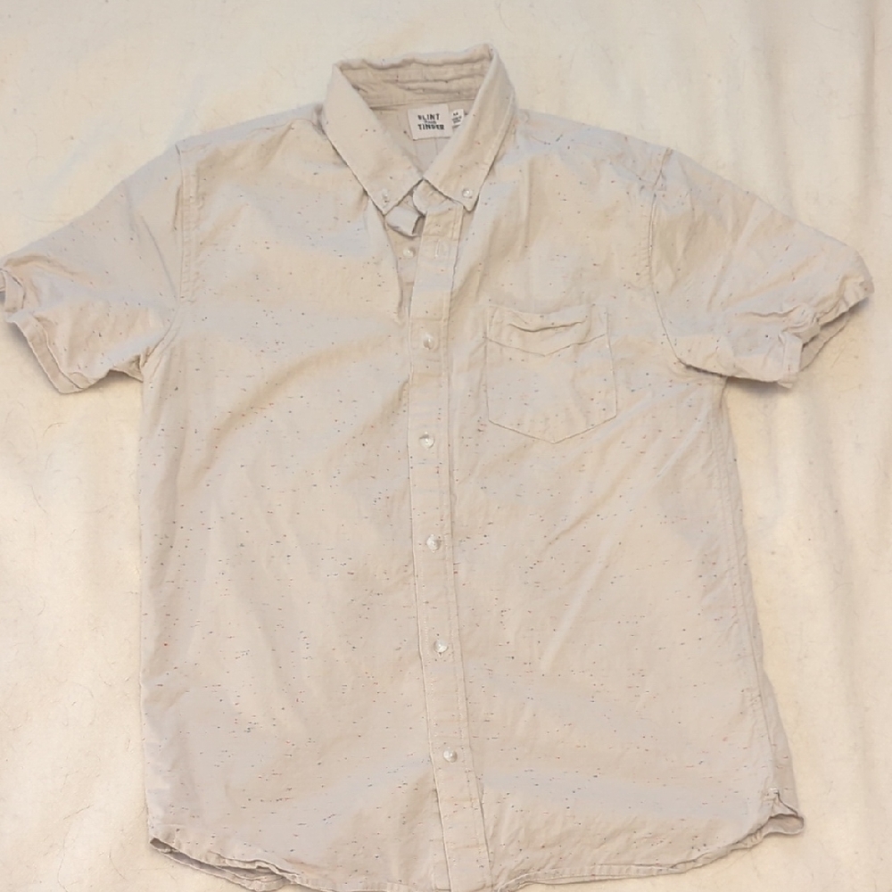 Flint And Tinder From Huckberry Casual Beige Speckled Button-Down Shirt